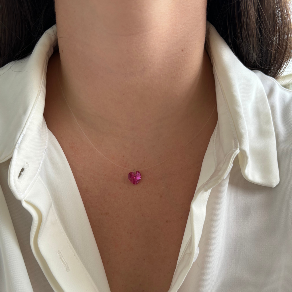 Nylon corazón swarovski