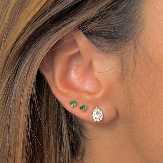 Aretes Gota Zirconia