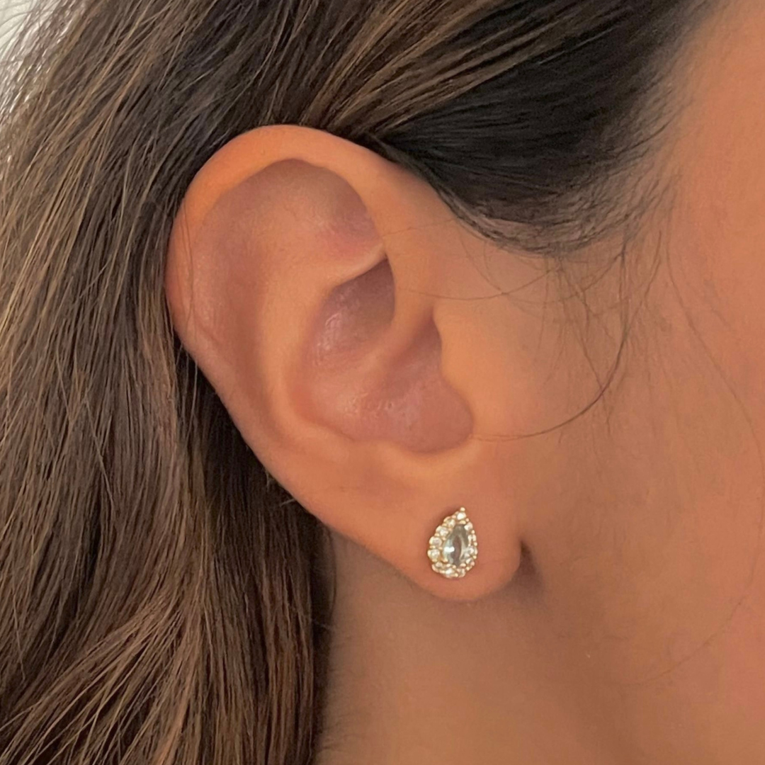 Aretes Gota Zirconia
