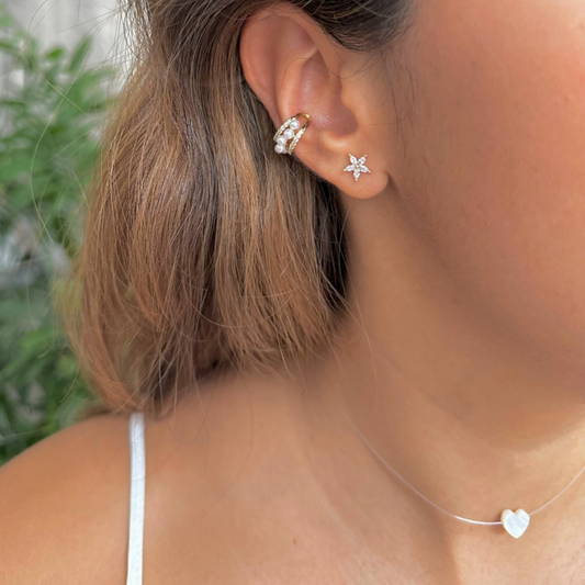 Nylon corazón madre perla