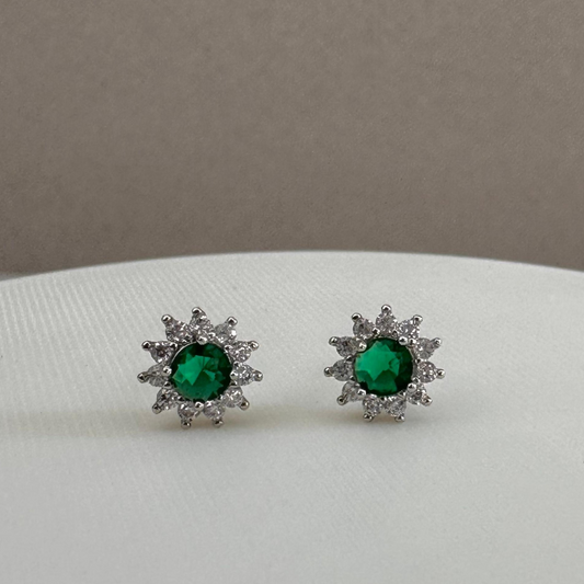 Aretes Flor silver