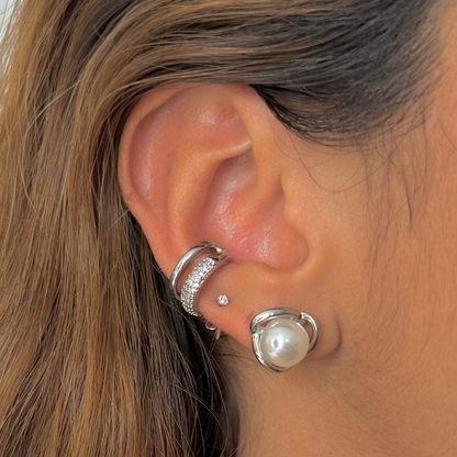 Earcuff Zirconia silver