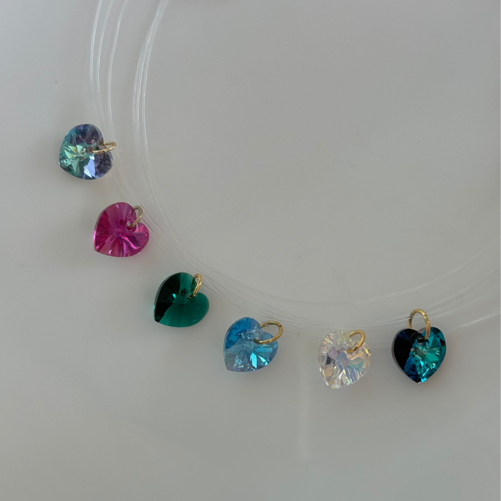 Nylon corazón swarovski
