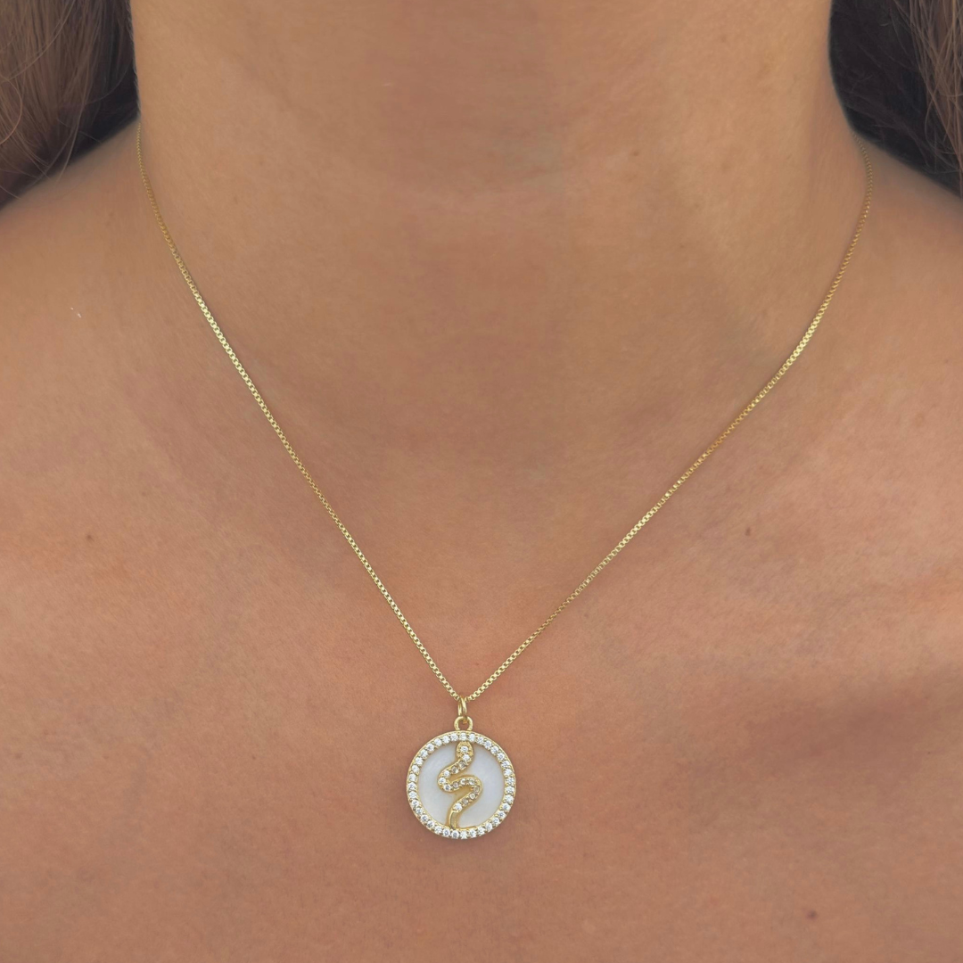 Cadena serpiente madre perla