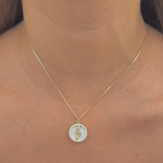 Cadena serpiente madre perla