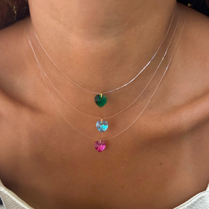 Nylon corazón swarovski