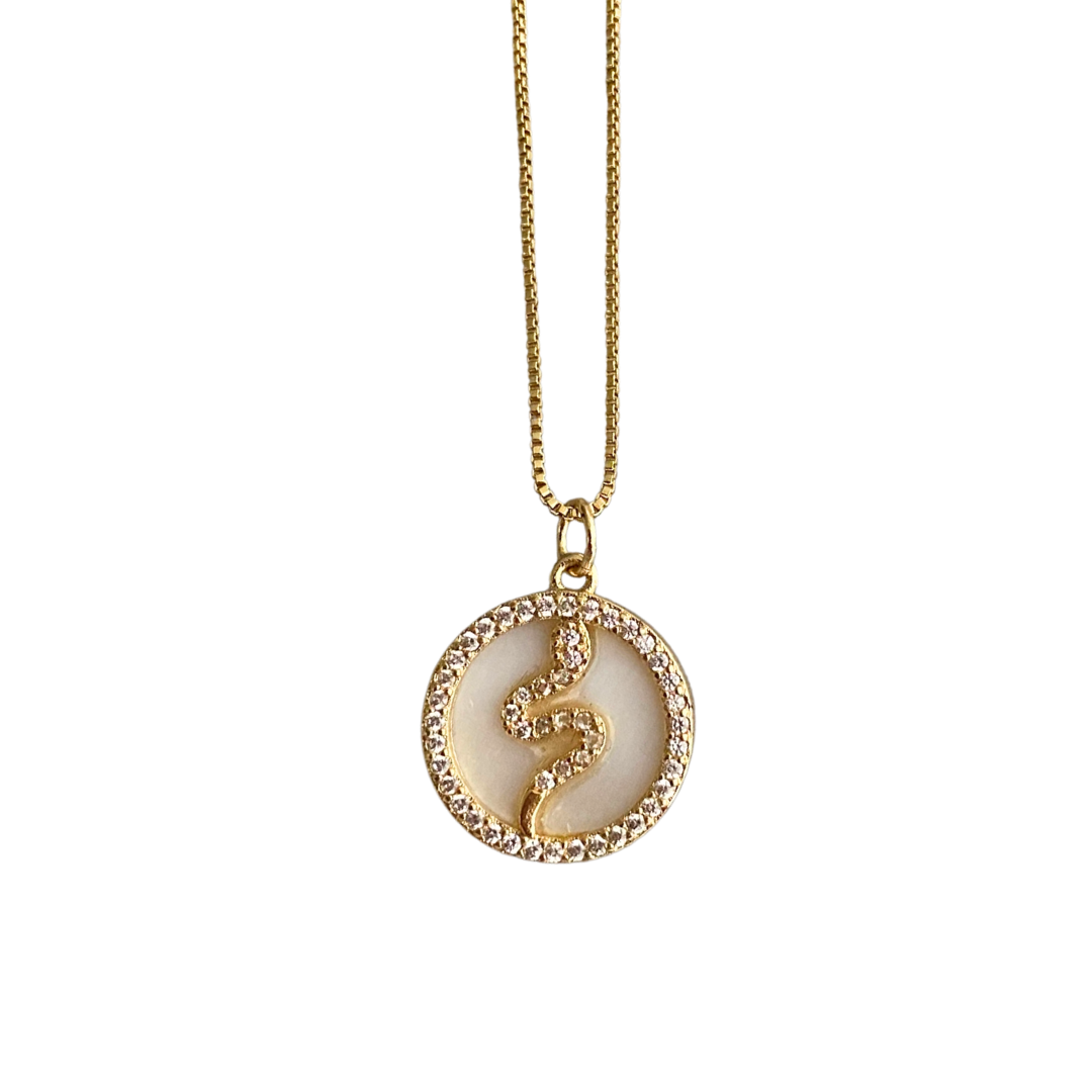 Cadena serpiente madre perla