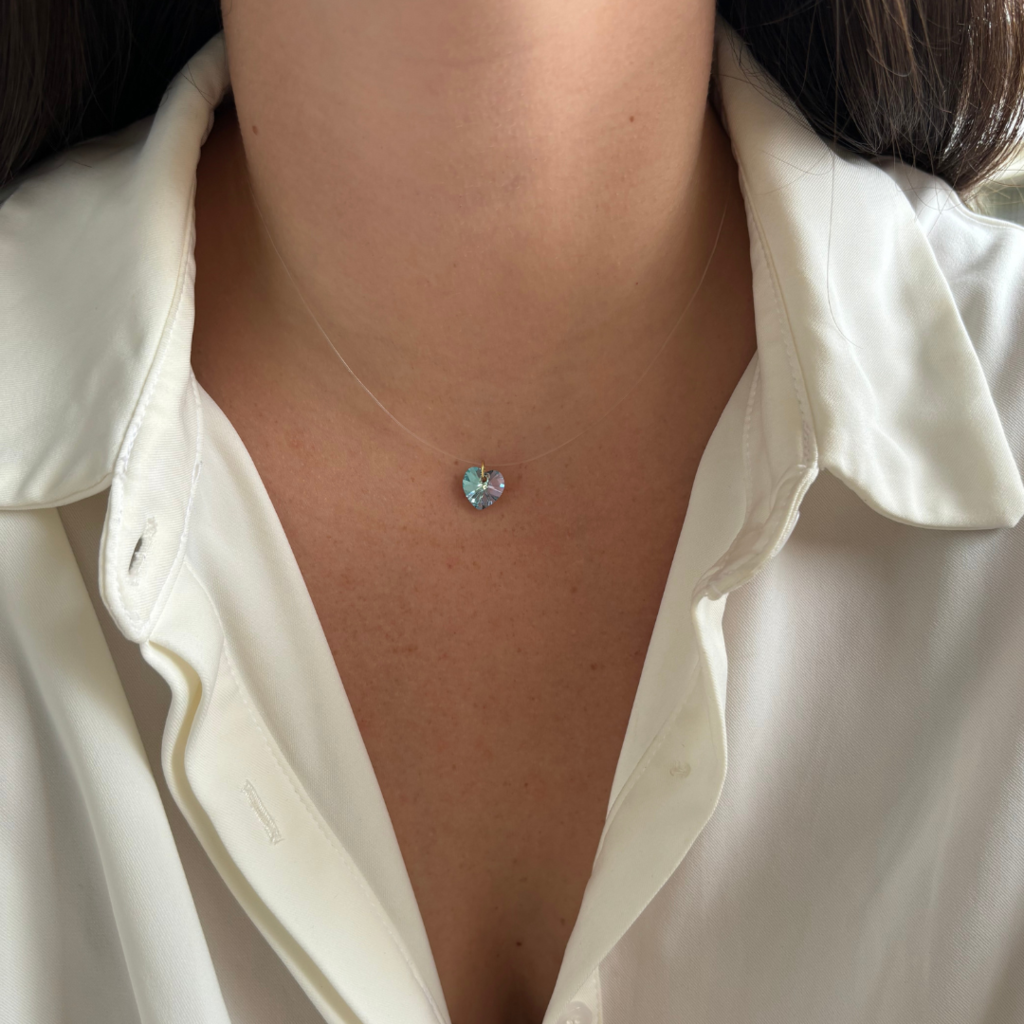 Nylon corazón swarovski