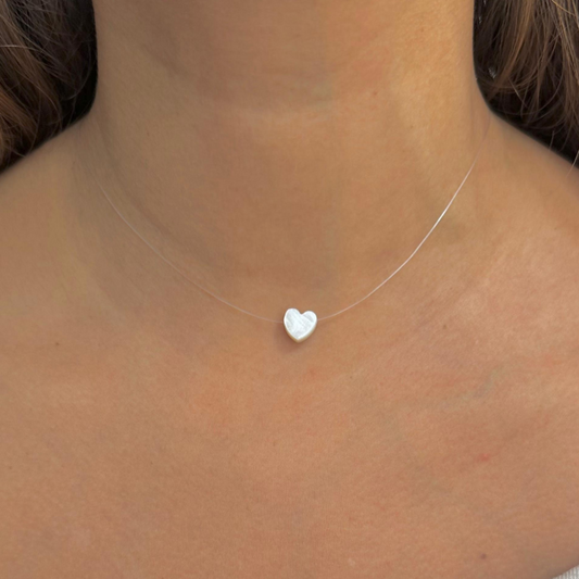 Nylon corazón madre perla